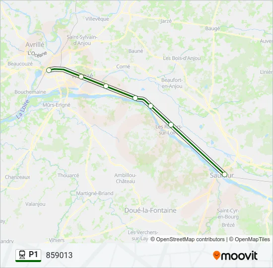 P1 Train Line Map