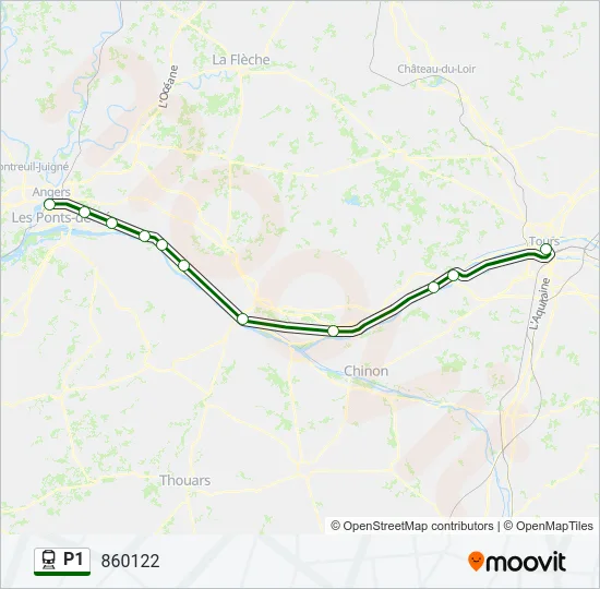P1 Train Line Map