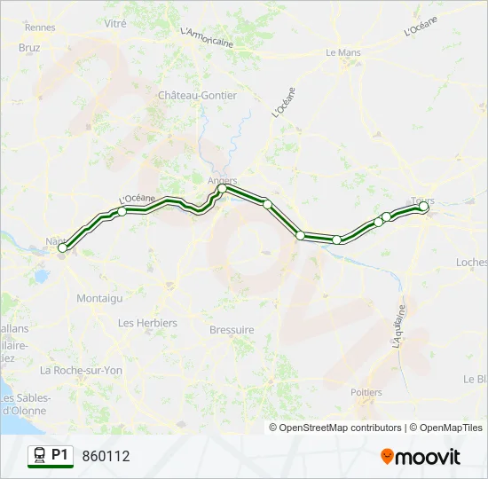 P1 Train Line Map