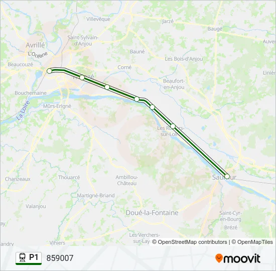 P1 Train Line Map