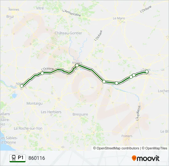 P1 Train Line Map