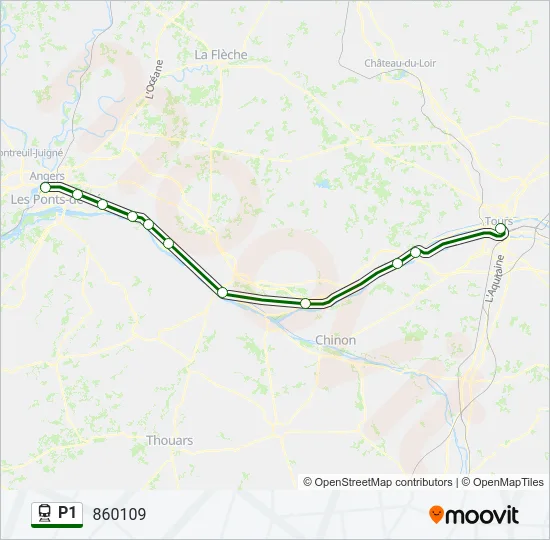 P1 Train Line Map