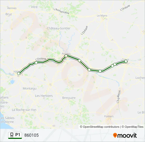 P1 Train Line Map