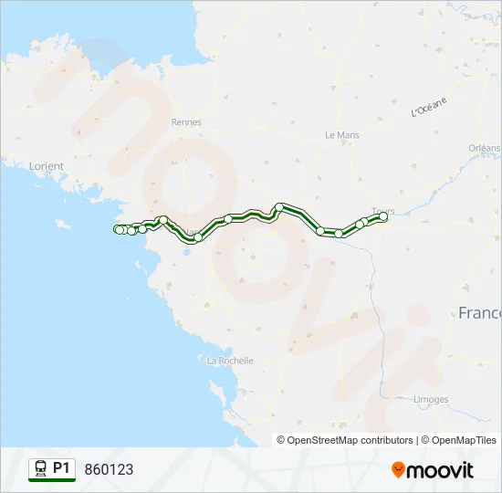 P1 Train Line Map