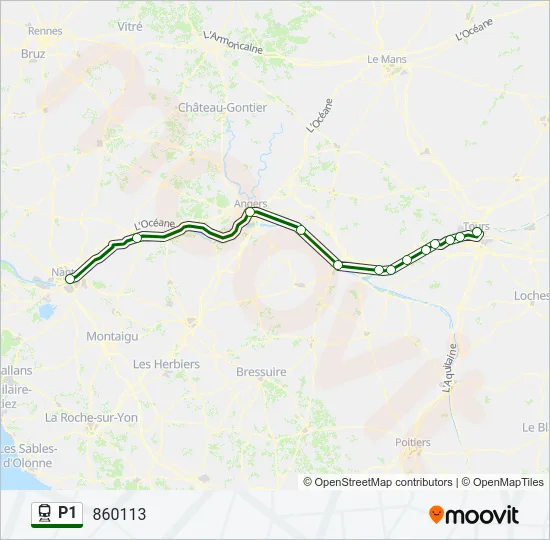 P1 Train Line Map
