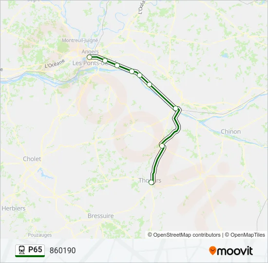 P65 Train Line Map