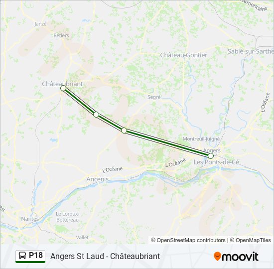 Plan de la ligne P18 de 