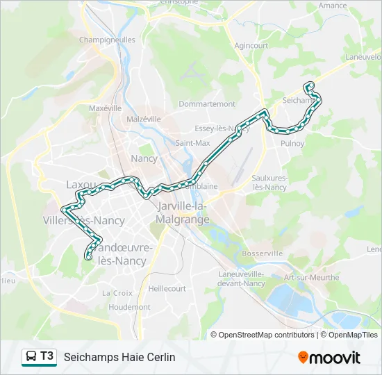 T3 Bus Line Map