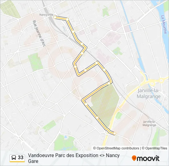 33 Bus Line Map