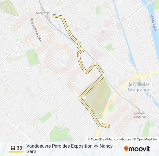 33 Bus Line Map