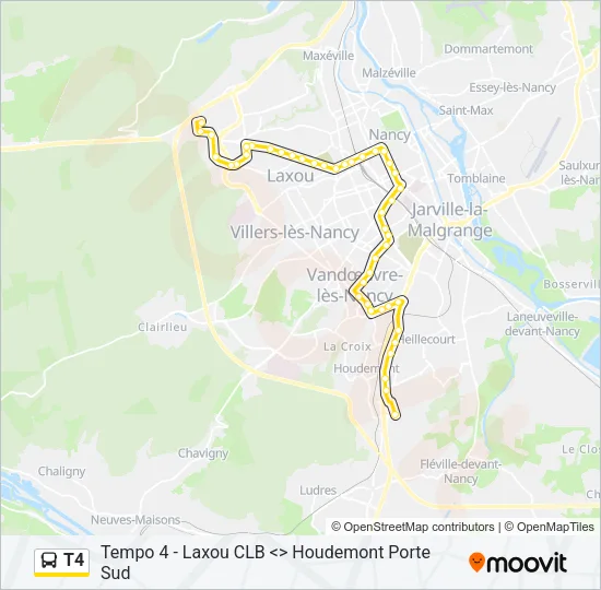 T4 Bus Line Map