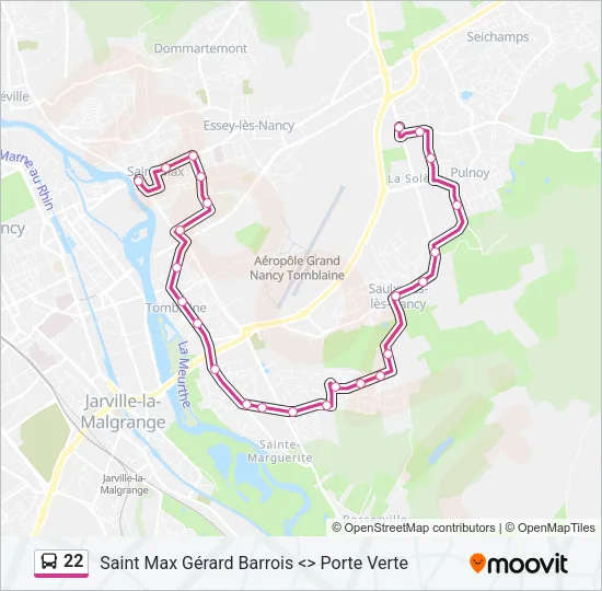 22 Bus Line Map