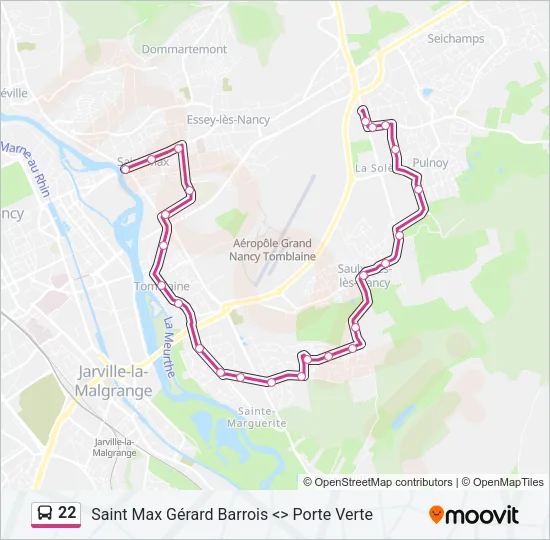 22 Bus Line Map
