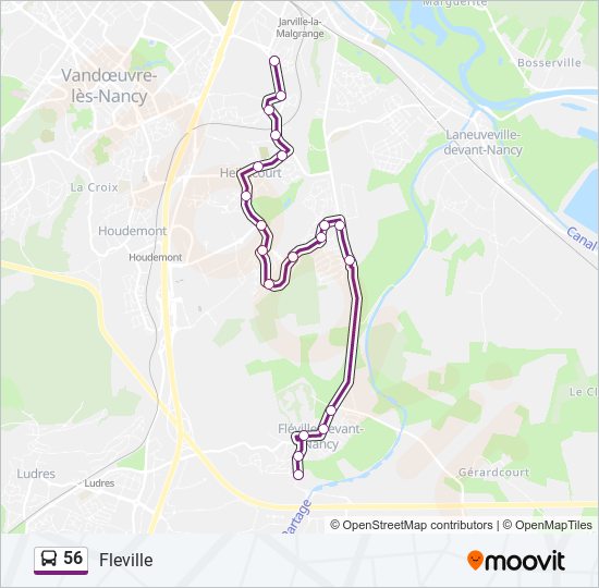 Mapa de 56 de autobús