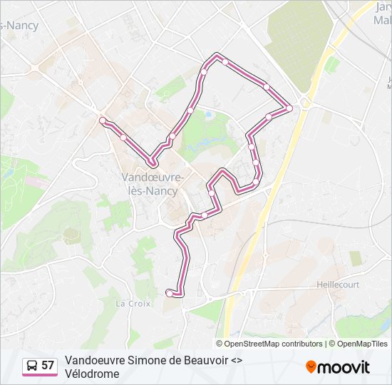 Mapa de 57 de autobús