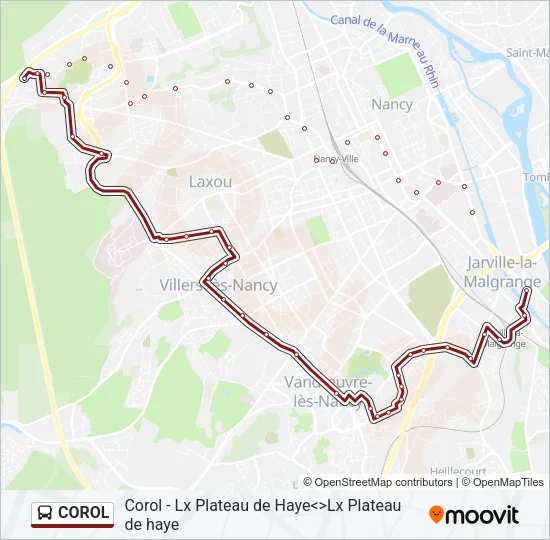 COROL Bus Line Map