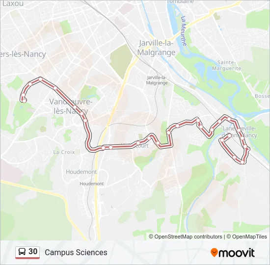 30 Bus Line Map