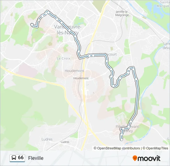 66 Bus Line Map