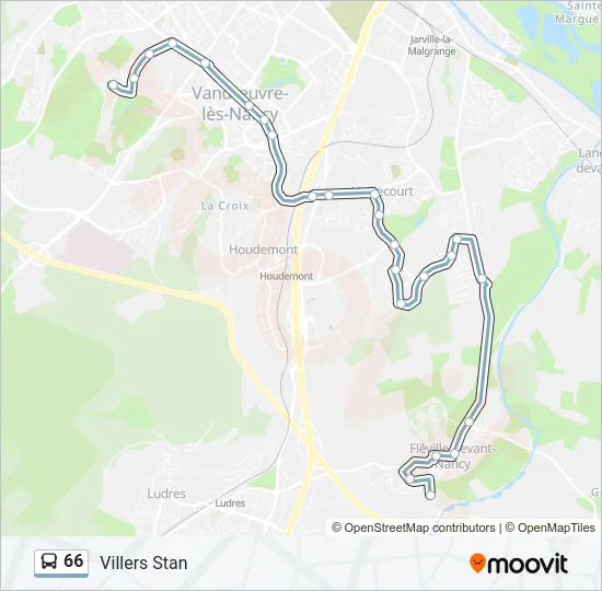 66 Bus Line Map