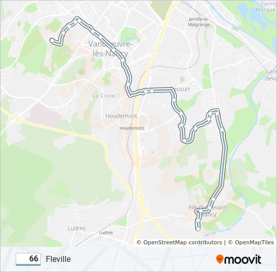 66 bus Line Map