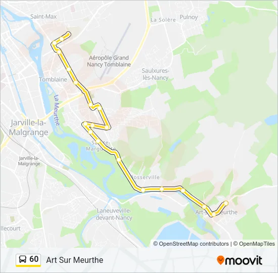 60 Bus Line Map