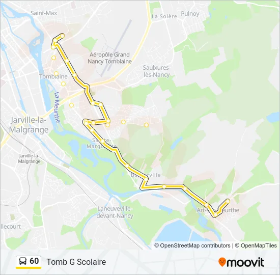 60 Bus Line Map