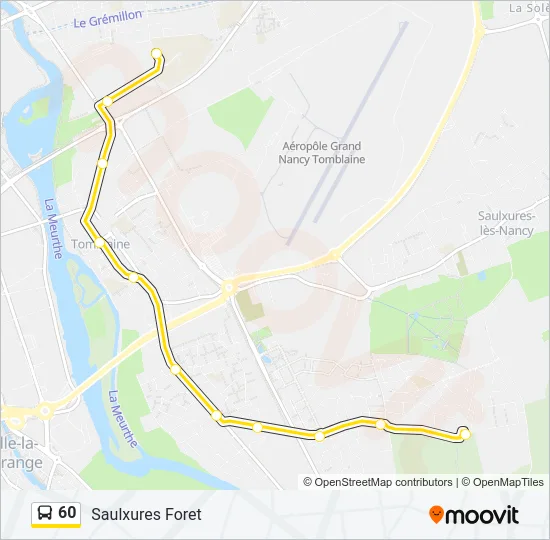 60 Bus Line Map