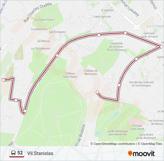 52 Bus Line Map