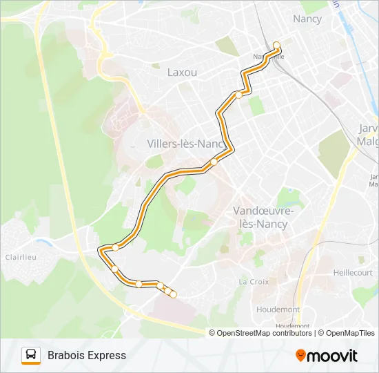 BRABOIS EXPRESS Bus Line Map