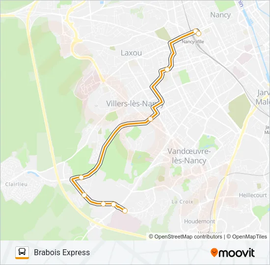 BRABOIS EXPRESS Bus Line Map