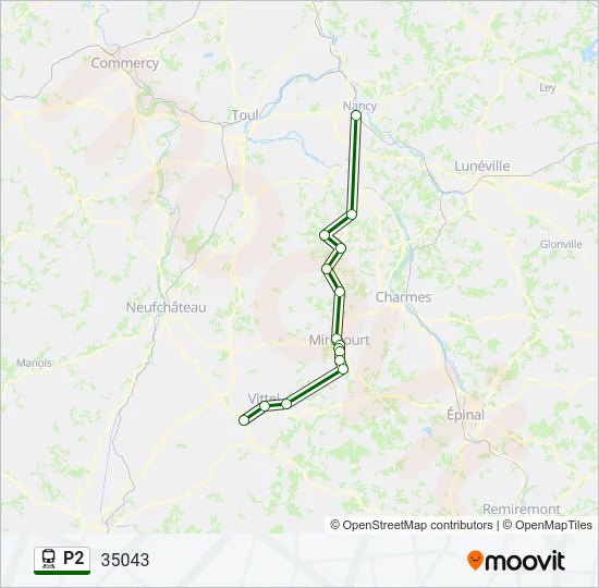 P2 Train Line Map