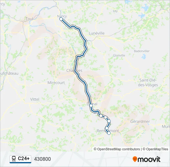 C24+ Train Line Map