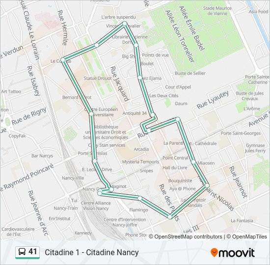41 Bus Line Map