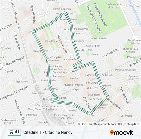 41 Bus Line Map
