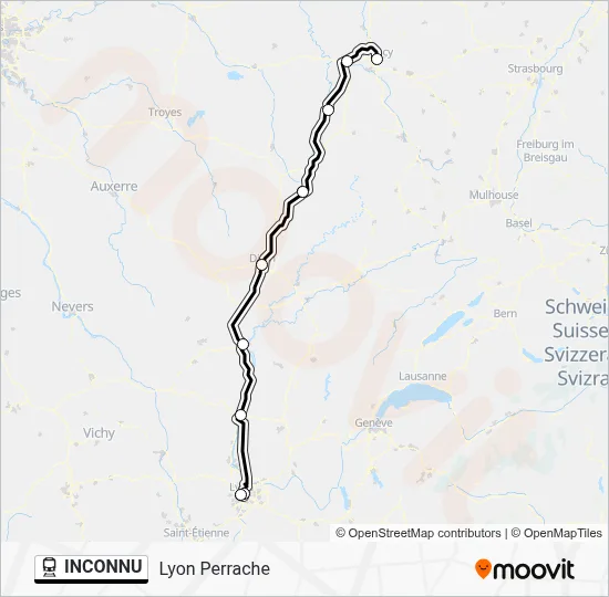 Plan de la ligne INCONNU de train