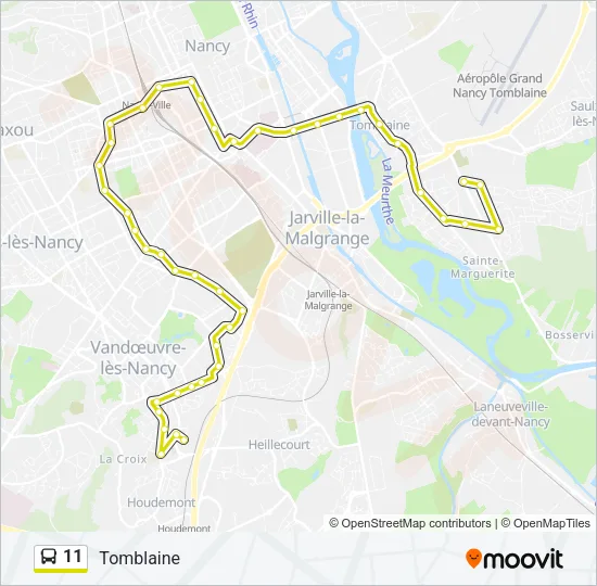 11 Bus Line Map