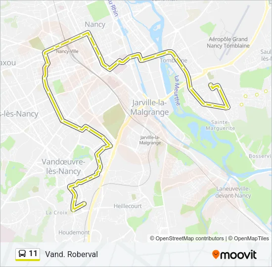 11 Bus Line Map