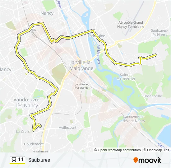 11 Bus Line Map