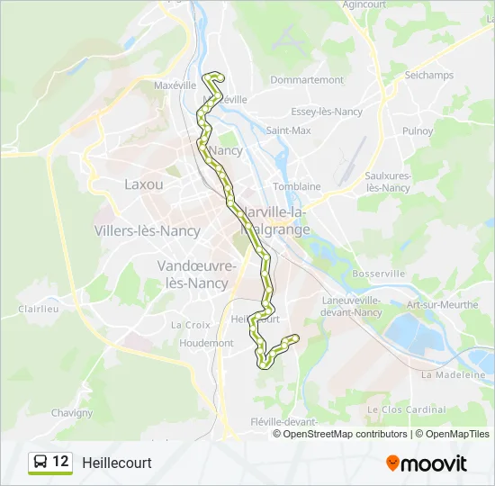 12 Bus Line Map