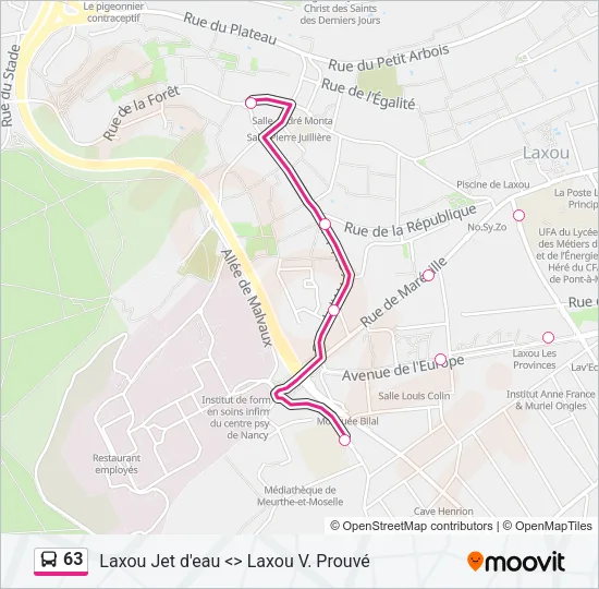 63 Bus Line Map