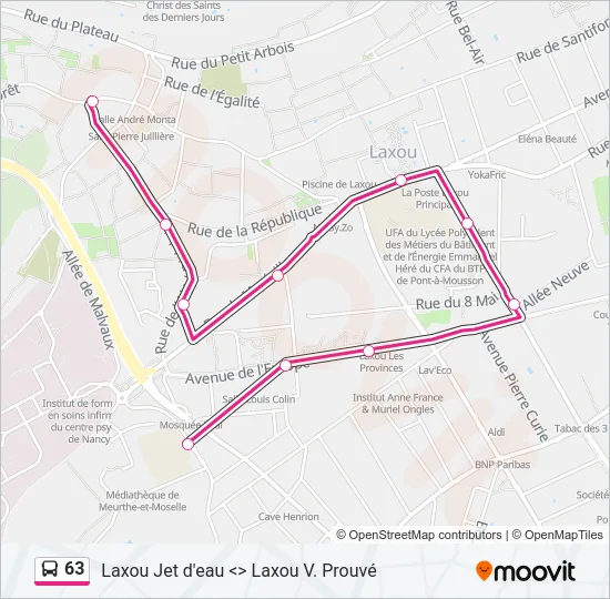 63 Bus Line Map