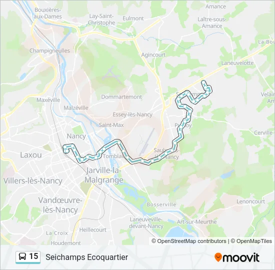 15 Bus Line Map