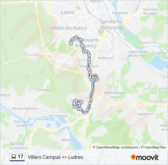 17 Bus Line Map