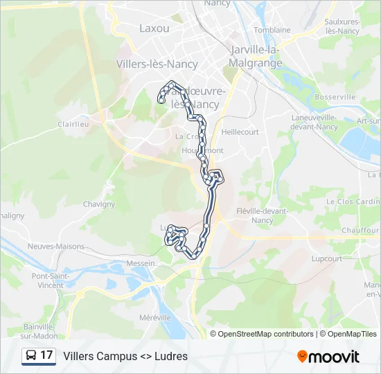 17 Bus Line Map