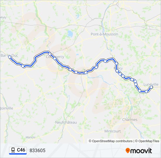 Mapa de C46 de tren