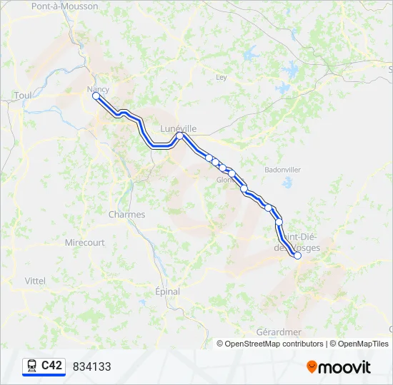 C42 Train Line Map