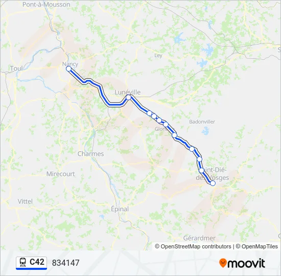 C42 Train Line Map