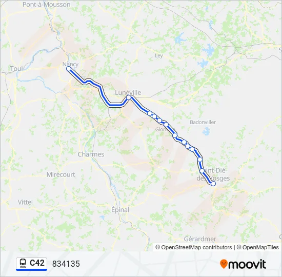 C42 Train Line Map