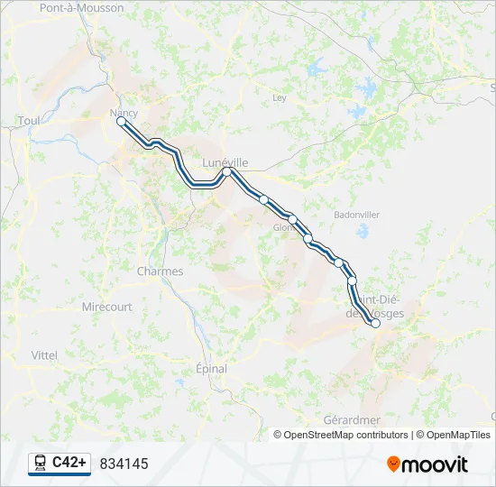 C42+ Train Line Map