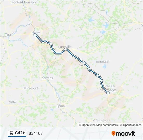 C42+ Train Line Map